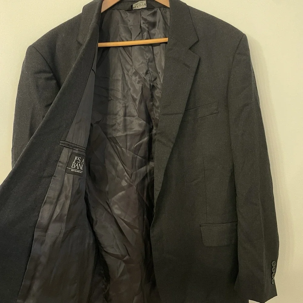 Joseph A Bank Wool Blazer 44L Black Business Professional‎ Sport Coat